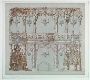 Theater Design for a Dining Room by Unknown